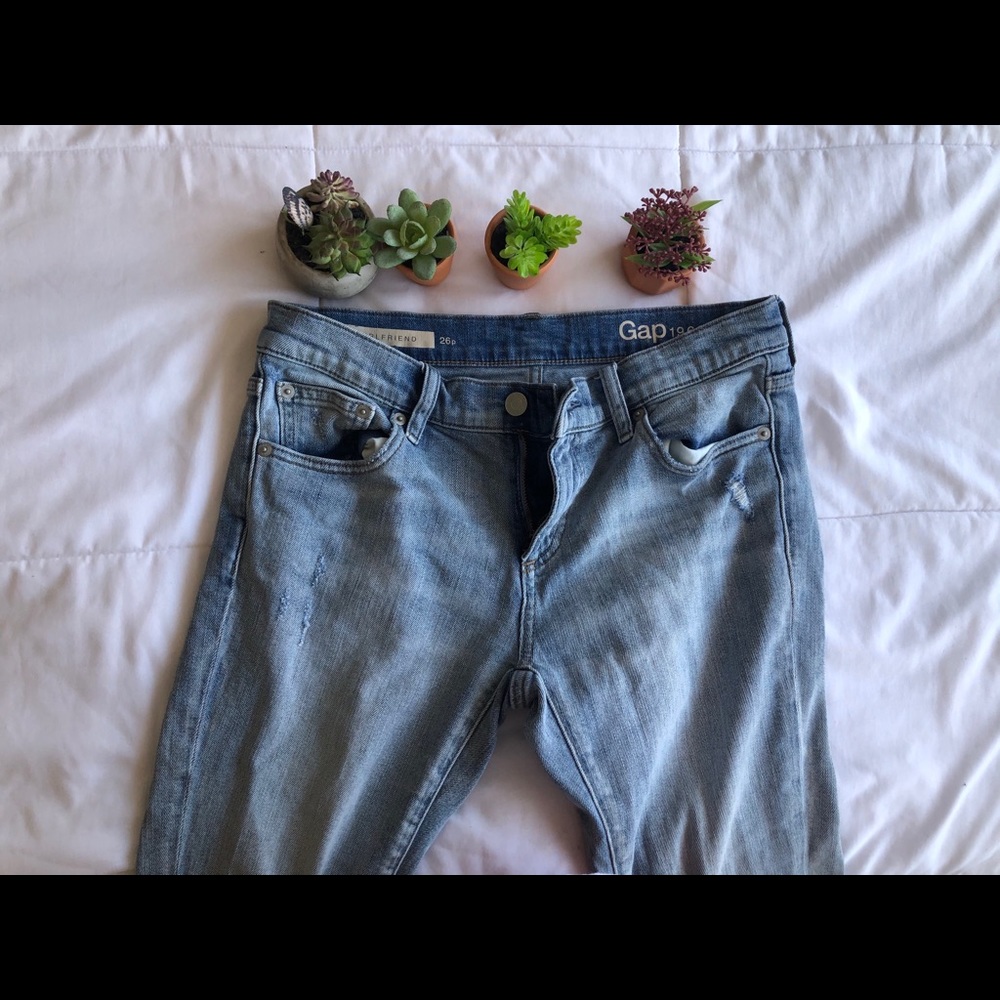 GAP Girlfriend Distressed Jeans